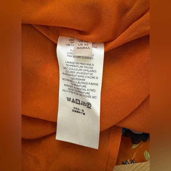 Women’s Anthropologie Boho Floral Motif Chiffon Festival Puff Sleeve Blouse - Picture 8 of 8